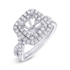 0.95ct 14k White Gold Diamond Semi-mount Ring