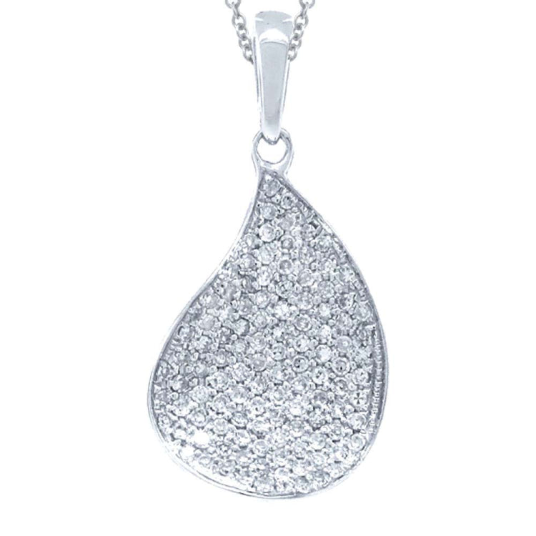 0.36ct 14k White Gold Diamond Pave Pendant