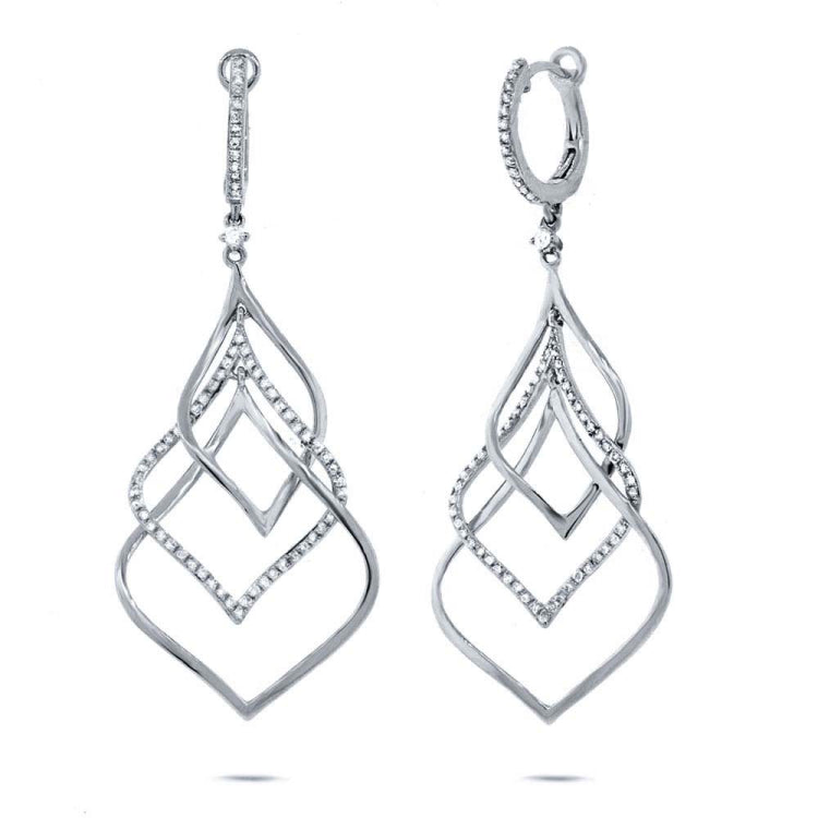 0.57ct 14k White Gold Diamond Earring