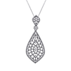 2.25ct 14k Black Rhodium Diamond Pendant