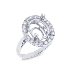 0.74ct 18k White Gold Diamond Semi-mount Ring