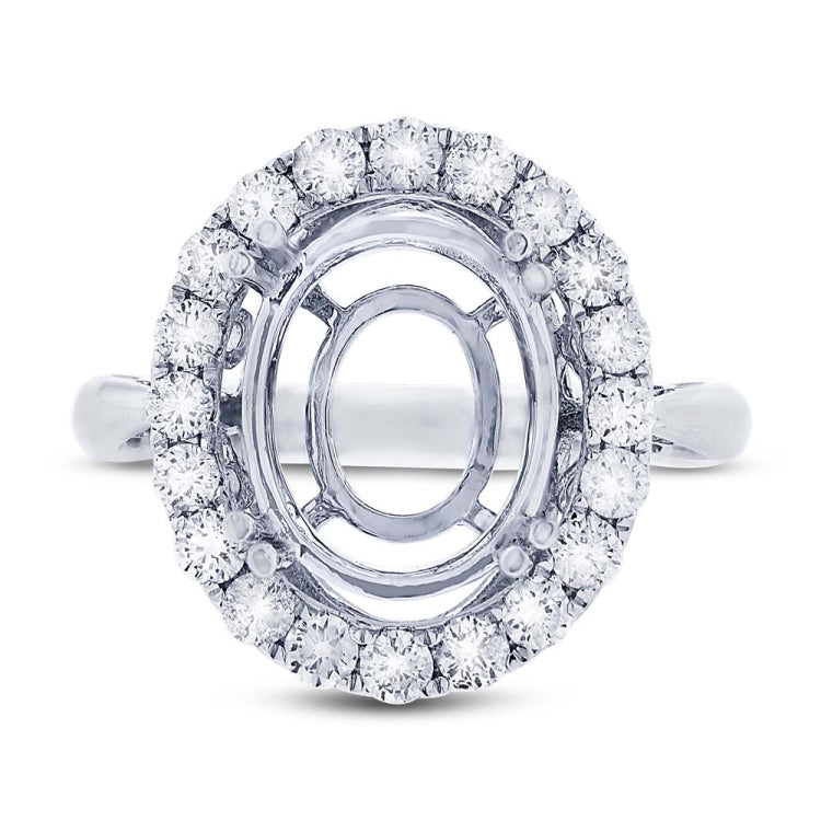 0.74ct 18k White Gold Diamond Semi-mount Ring