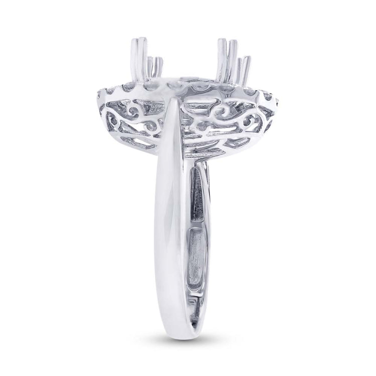 0.74ct 18k White Gold Diamond Semi-mount Ring