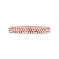 0.48ct 14k Rose Gold Diamond Lady's Pave Eternity Band