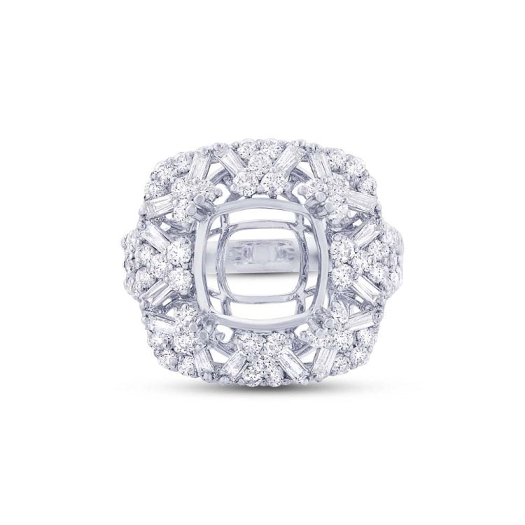 1.88ct 18k White Gold Diamond Semi-mount Ring
