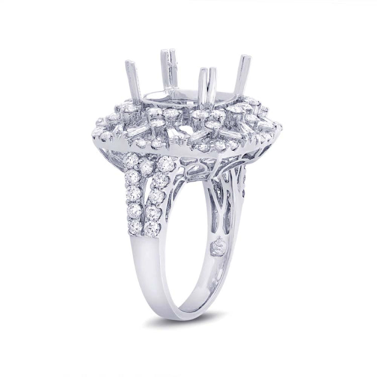 1.88ct 18k White Gold Diamond Semi-mount Ring