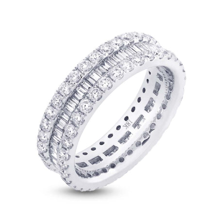 2.00ct 18k White Gold Diamond Eternity Band Size 5.75