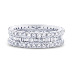 2.00ct 18k White Gold Diamond Eternity Band Size 5.75
