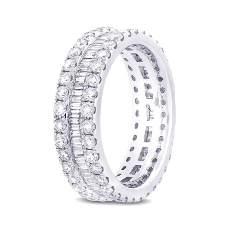 2.00ct 18k White Gold Diamond Eternity Band Size 5.75