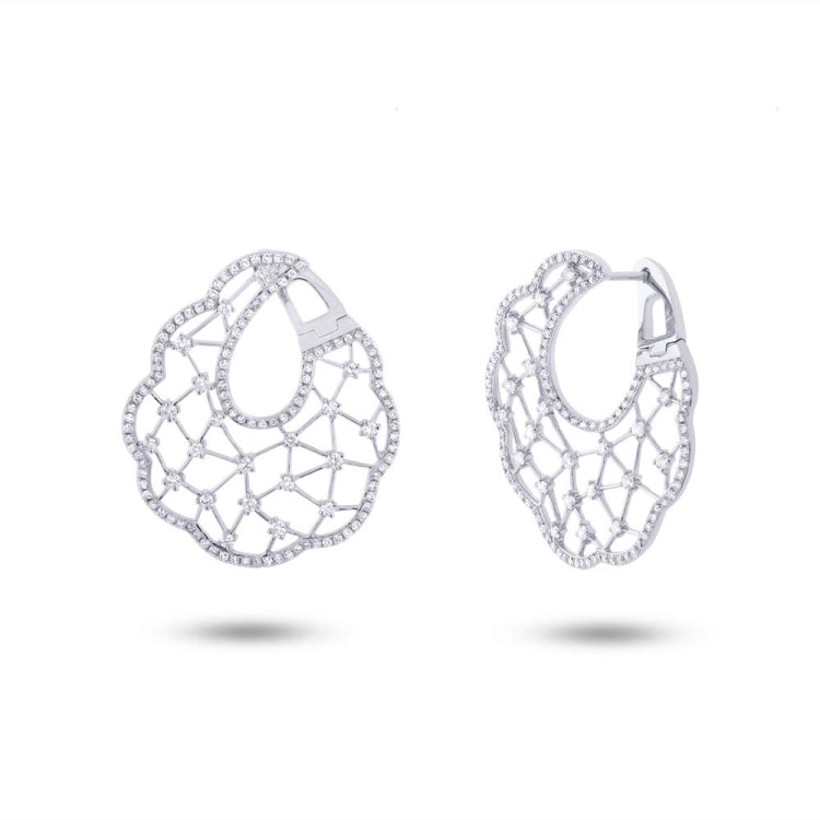 1.84ct 14k White Gold Diamond Earring