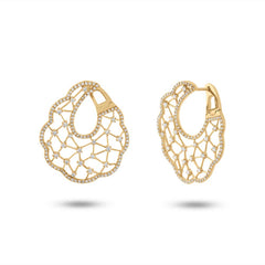 1.84ct 14k Yellow Gold Diamond Earring