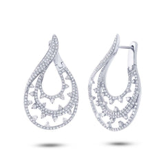 2.10ct 14k White Gold Diamond Earring
