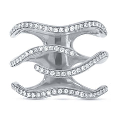 0.45ct 14k White Gold Diamond Lady's Ring Size 8