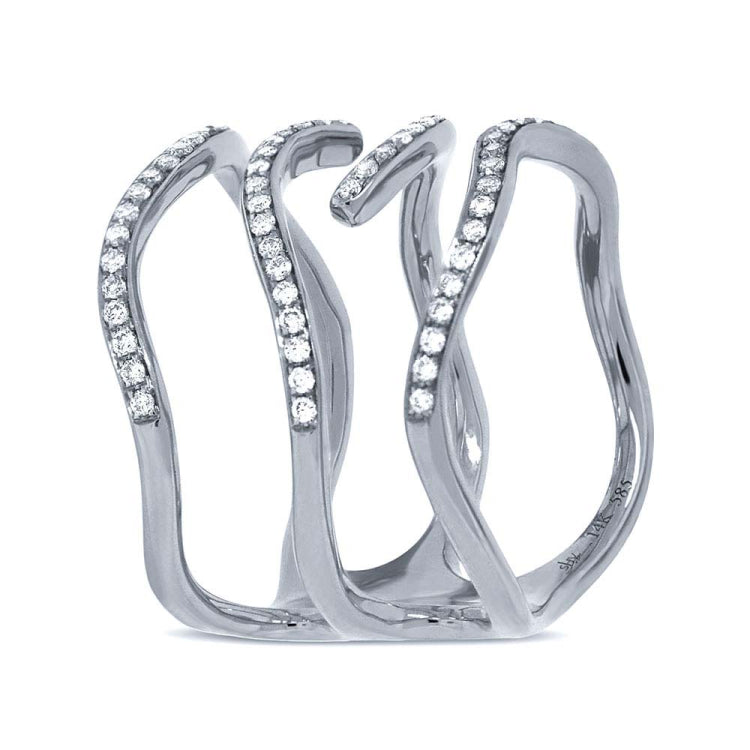 0.45ct 14k White Gold Diamond Lady's Ring Size 8