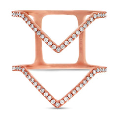 0.23ct 14k Rose Gold Diamond Lady's Ring Size 5