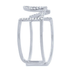 0.20ct 14k White Gold Diamond "Love" Ring Size 5