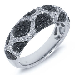 1.00ct 14k White Gold Black & White Diamond Ring