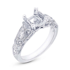 0.32ct 14k White Gold Diamond Semi-mount Ring