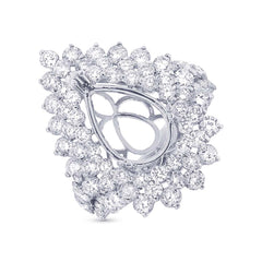 2.91ct 18k White Gold Diamond Semi-mount Ring