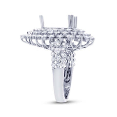 2.91ct 18k White Gold Diamond Semi-mount Ring