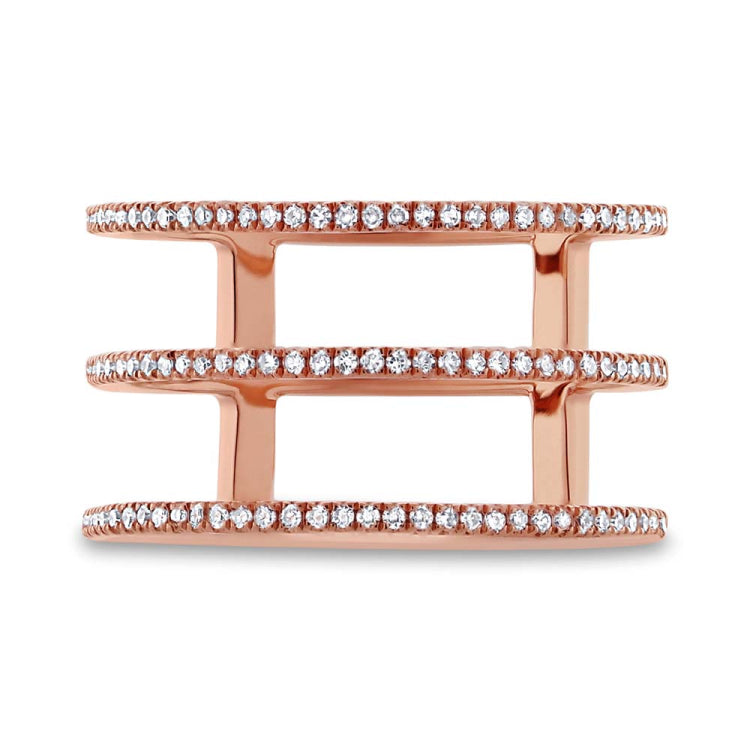 0.28ct 14k Rose Gold Diamond Lady's Ring Size 8
