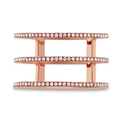 0.28ct 14k Rose Gold Diamond Lady's Ring Size 8