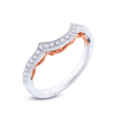 0.23ct 14k Two-tone Rose Gold Diamond Shadow Band