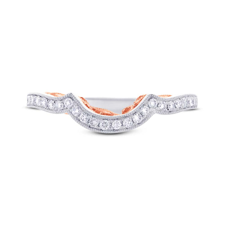 0.23ct 14k Two-tone Rose Gold Diamond Shadow Band