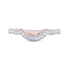 0.23ct 14k Two-tone Rose Gold Diamond Shadow Band
