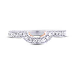 0.27ct 14k Two-tone Rose Gold Diamond Shadow Band