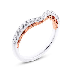 0.25ct 14k Two-tone Rose Gold Diamond Shadow Band