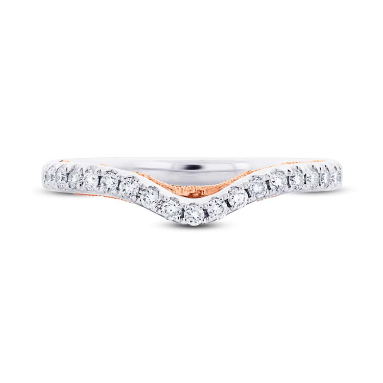0.25ct 14k Two-tone Rose Gold Diamond Shadow Band