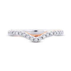 0.25ct 14k Two-tone Rose Gold Diamond Shadow Band