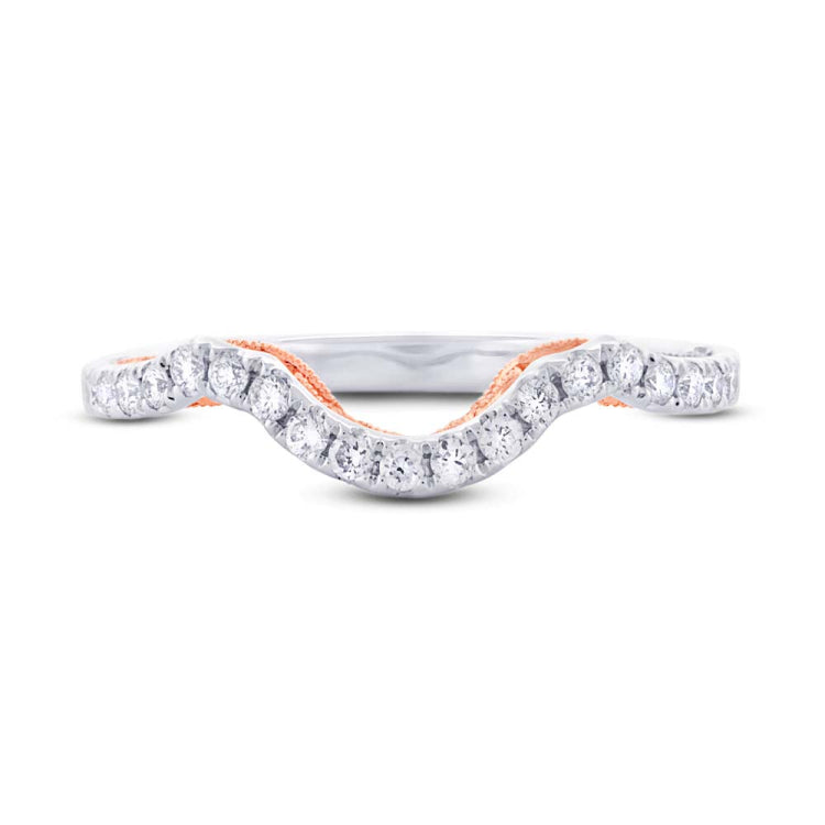 0.26ct 14k Two-tone Rose Gold Diamond Shadow Band
