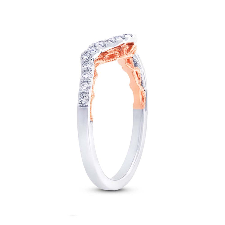 0.26ct 14k Two-tone Rose Gold Diamond Shadow Band