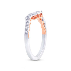 0.26ct 14k Two-tone Rose Gold Diamond Shadow Band