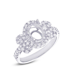0.86ct 18k White Gold Diamond Semi-mount Ring