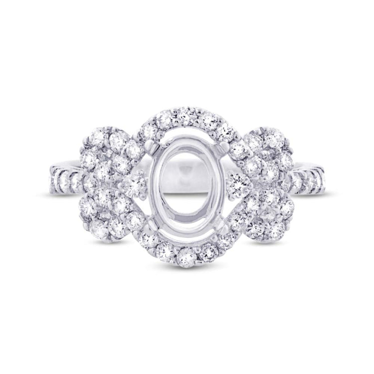 0.86ct 18k White Gold Diamond Semi-mount Ring