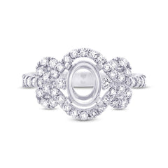 0.86ct 18k White Gold Diamond Semi-mount Ring