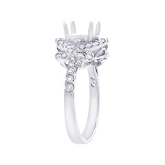 0.86ct 18k White Gold Diamond Semi-mount Ring