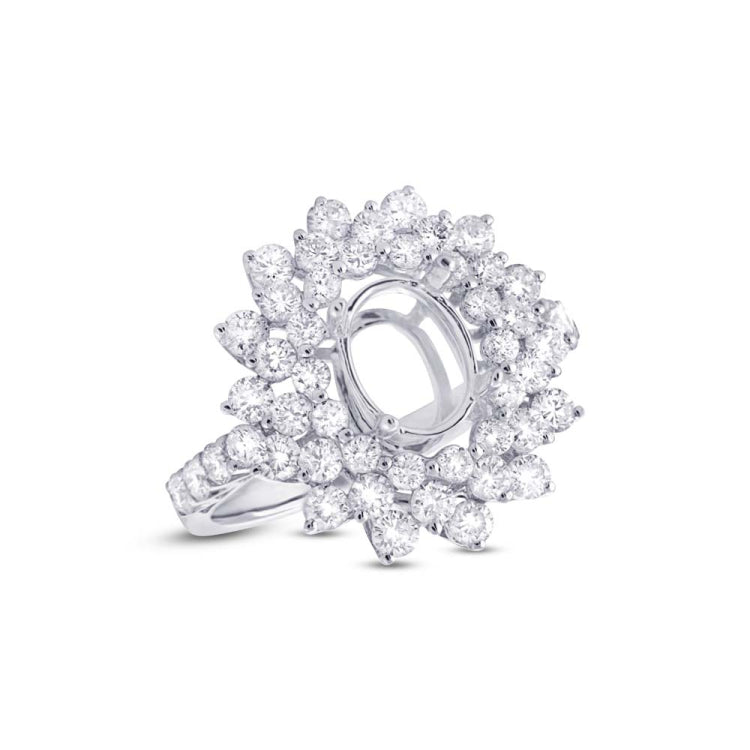 2.08ct 18k White Gold Diamond Semi-mount Ring