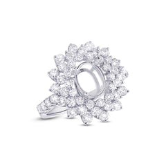 2.08ct 18k White Gold Diamond Semi-mount Ring