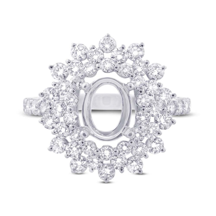 2.08ct 18k White Gold Diamond Semi-mount Ring