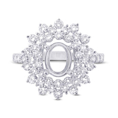 2.08ct 18k White Gold Diamond Semi-mount Ring