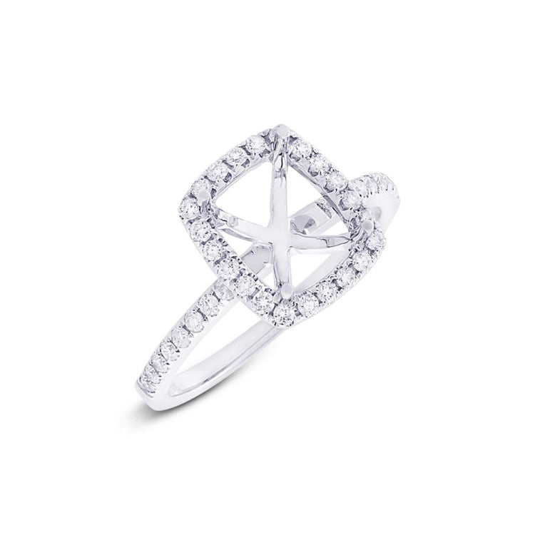 0.35ct 14k White Gold Diamond Semi-mount Ring