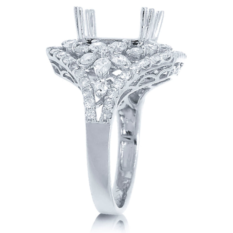 1.74ct 18k White Gold Diamond Semi-mount Ring