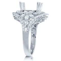 1.74ct 18k White Gold Diamond Semi-mount Ring