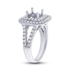 0.93ct 18k White Gold Diamond Semi-mount Ring