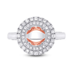 0.46ct 14k Two-tone Rose Gold Diamond Semi-mount Ring
