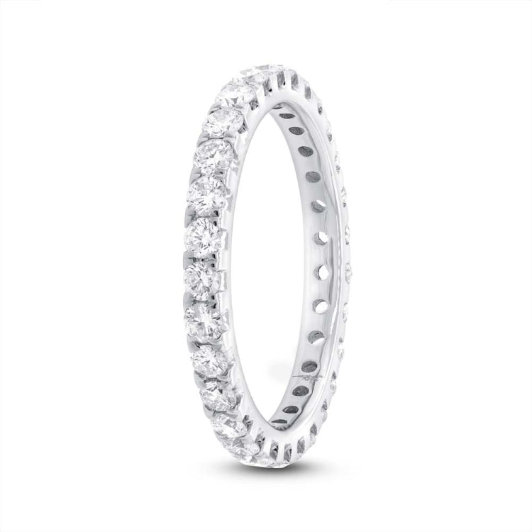 1.00ct 14k White Gold Diamond Eternity Band Size 5.5